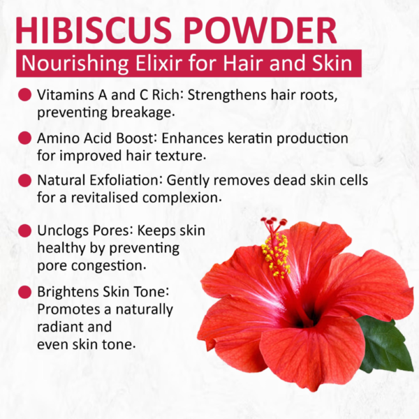 Hibiscus Powder for Skincare, Haircare & Herbal Remedies - Image 3